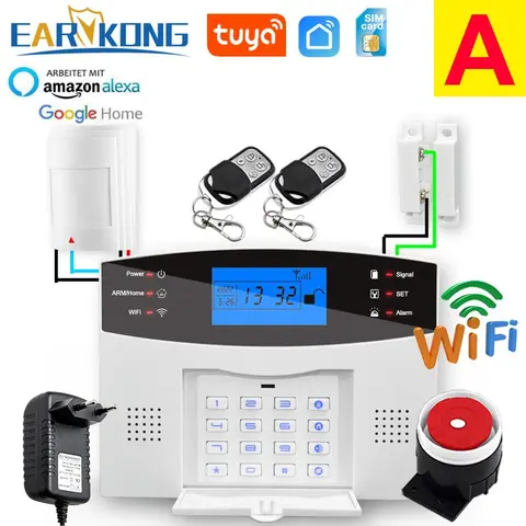 Беспроводная система охранной сигнализации для дома, Wi-Fi, GSM, 433 МГц, комплектация на выбор - изображение