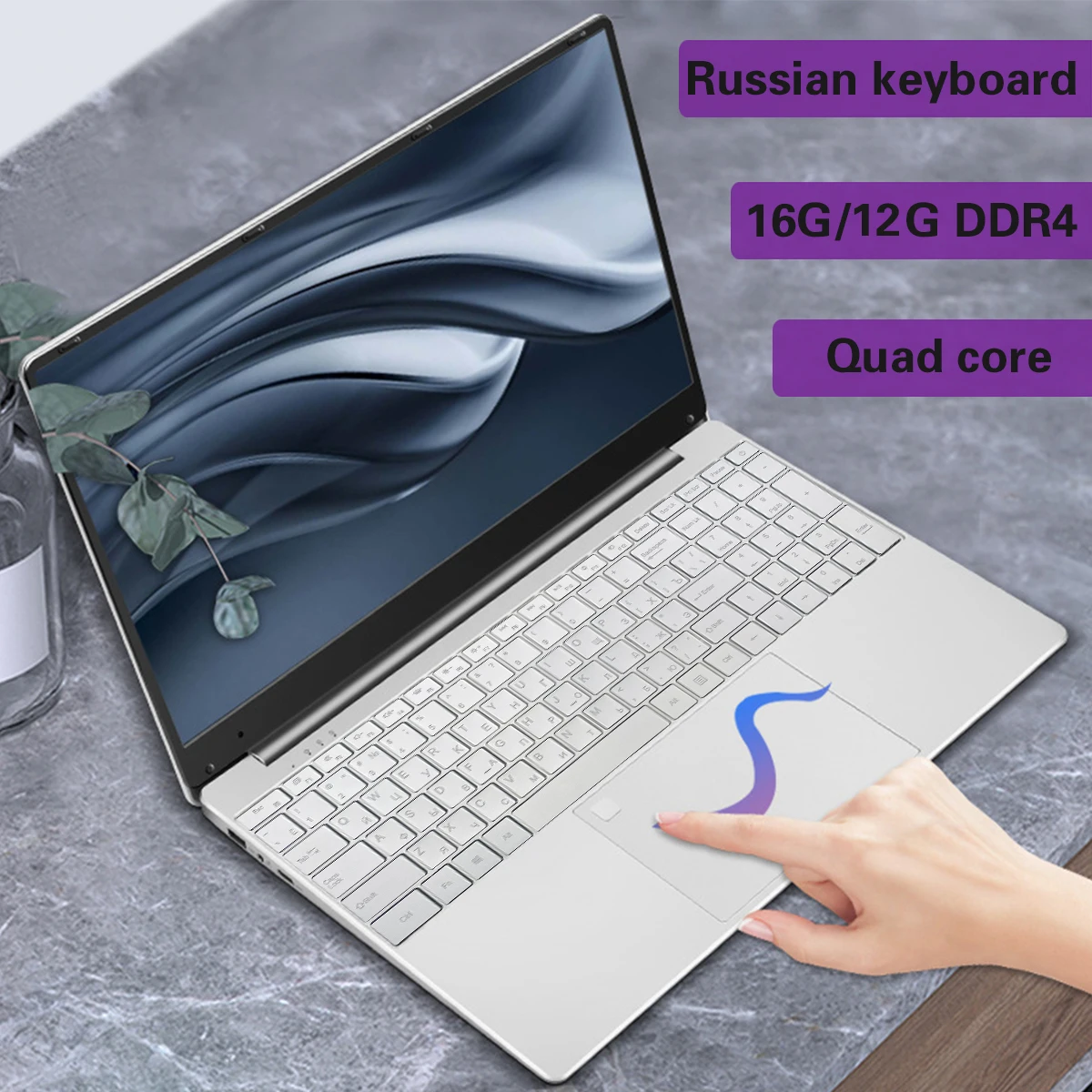 

NEW 15.6 inch Netbook 16G/12G RAM 512GB/1TB/2TB SSD Russian Backlit Keyboard N5095 Quad Core Fingerprint Unlock 5G WIFI