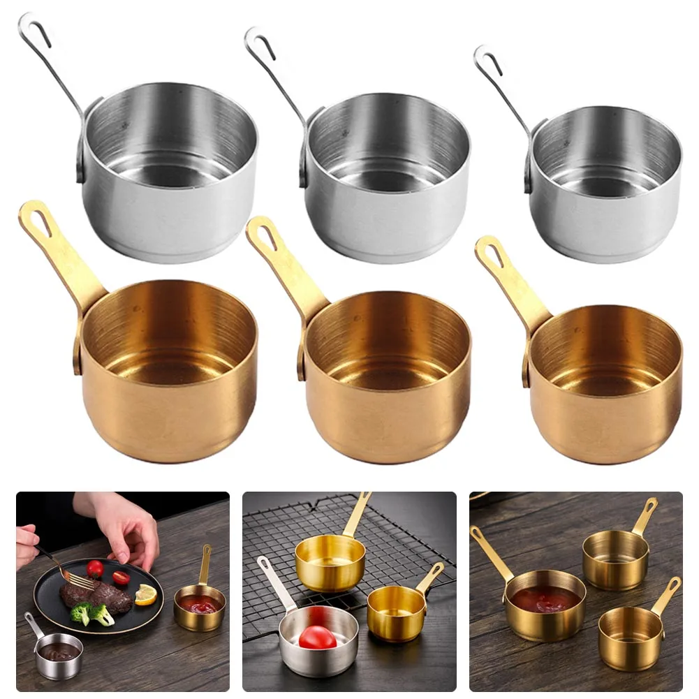 

Round Stainless Steel Seasoning Dish Hot Pot Dipping Bowl Small Food Sauce Cup Sushi Vinegar Soy Saucer Container Appetizer Tray