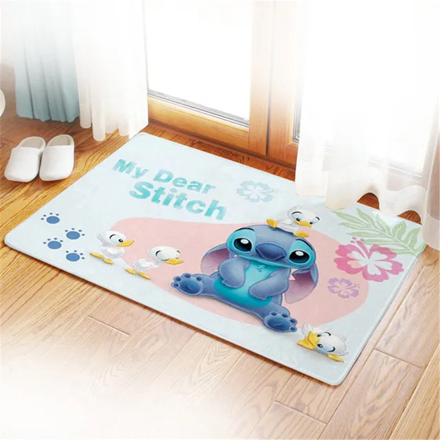 

3D Disney Cartoon Stitch Rug Children Kids Baby Boys Bathroom Mat Bedroom Bathroom Decor Carpet Indoor Floor Mat Living Room Rug