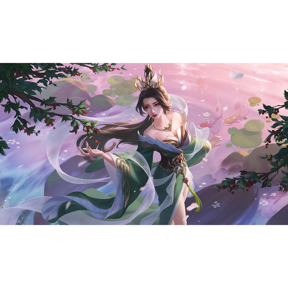 Goddess in Ancient Costume DTCG Playmat Table Mat Size 60X35cm Mousepad Play Mats Compatible for Digimon TCG CCG RPG MTG MGT