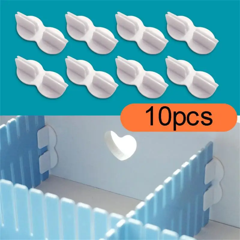 

10pcs Drawer Fixing Buckle Drawer Partition Accessories Extension Storage Clapboard Divider Sock Underwear Organizer Dividers