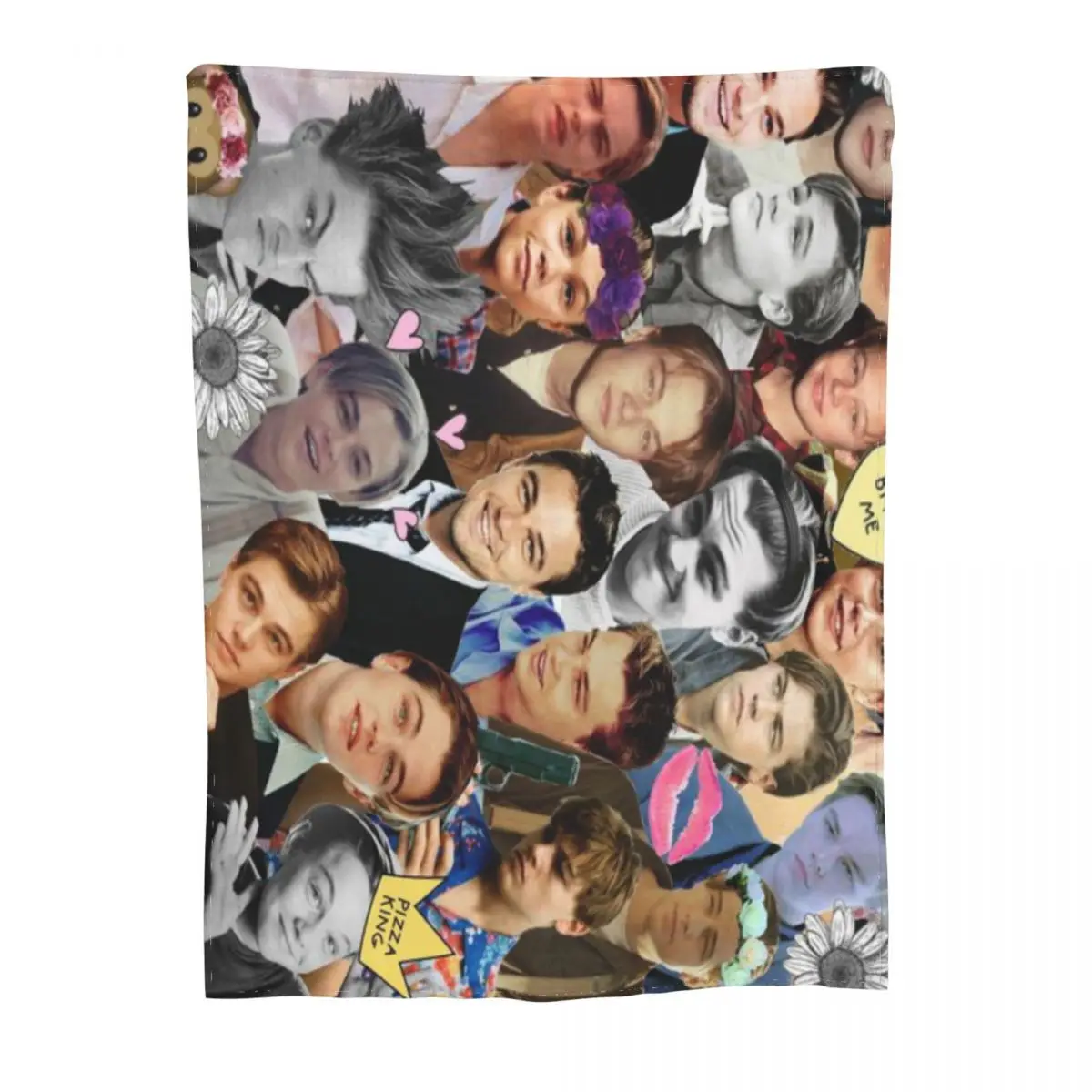 Флисовое одеяло Leonardo DiCaprio Collage