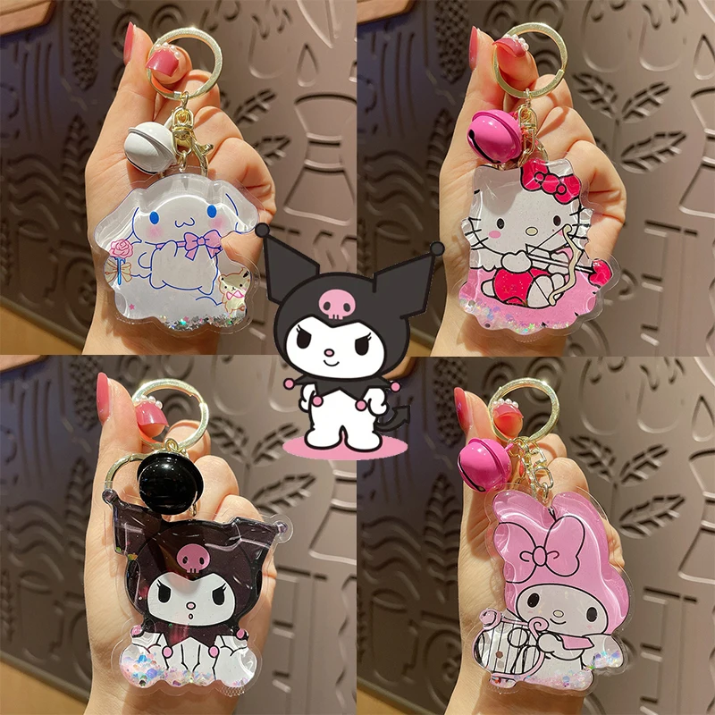 

Kawaii Sanrio Keychain Hello Kittys My Melody Kuromi Cinnamoroll Cartoon Cute Key Holder Backpack Pendant Toys for Girls Gifts