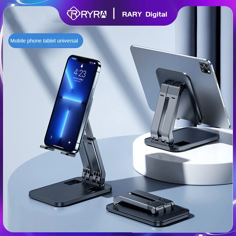 

RYRA Foldable Tablet Holder Mobile Phone Desktop Phone Stand For IPad IPhone Lazy Desk Holder Telescopic Desk Bracket Smartphone
