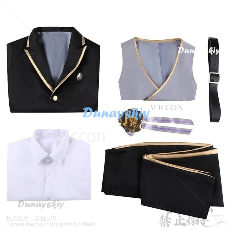 Костюм для косплея Octavinelle Floyd Leech парик игра Twisted-Wonderland Русалочка ночной ворон