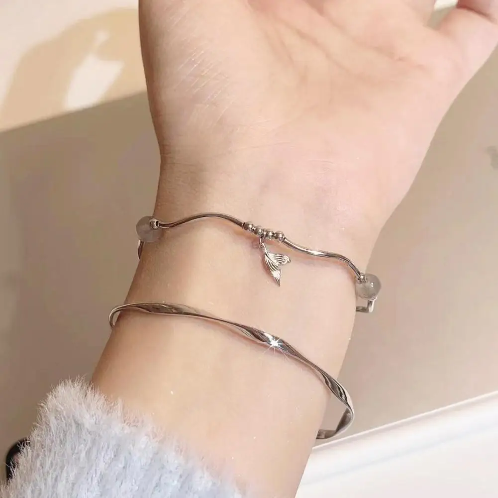 Складной и в ношении JueziCold безразмерный стиль новый нишевый браслет витой