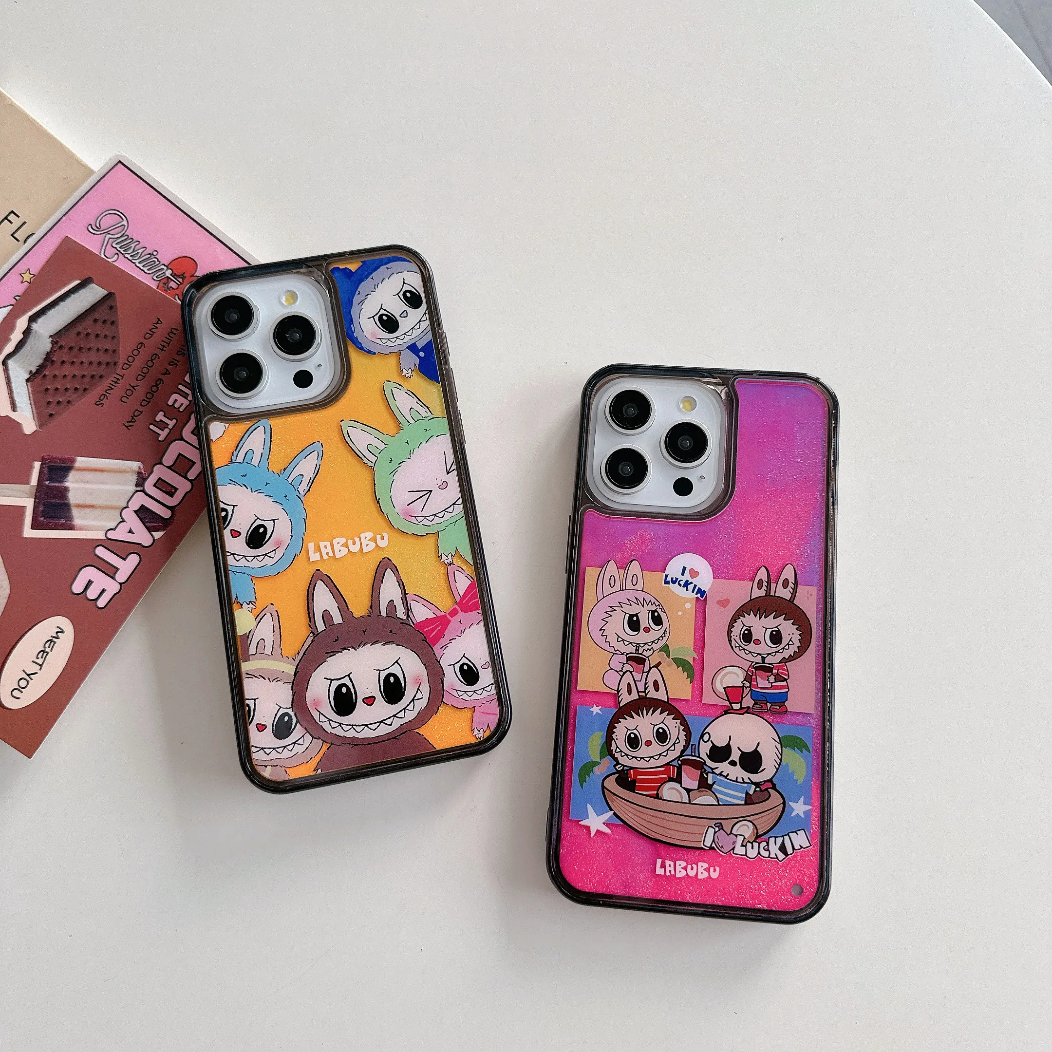 3D зыбучий песок милый эльф ночник узор для iPhone 15 15Pro 15Promax 14Promax 14 14Pro 13 13Promax 11 12 16 16Pro