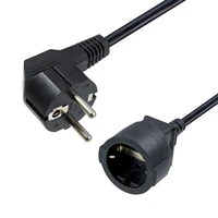 16a high current h05vv f 31 5mm high quality european standards bend plug to waterproof female plug black power extension cable