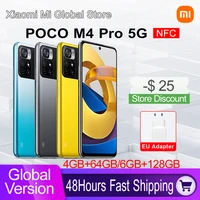 global version poco m4 pro 5g smartphone nfc 6gb 128gb dimensity 810 octa core 6 6 90hz fhd dotdisplay 50mp 33w pro 5000mah
