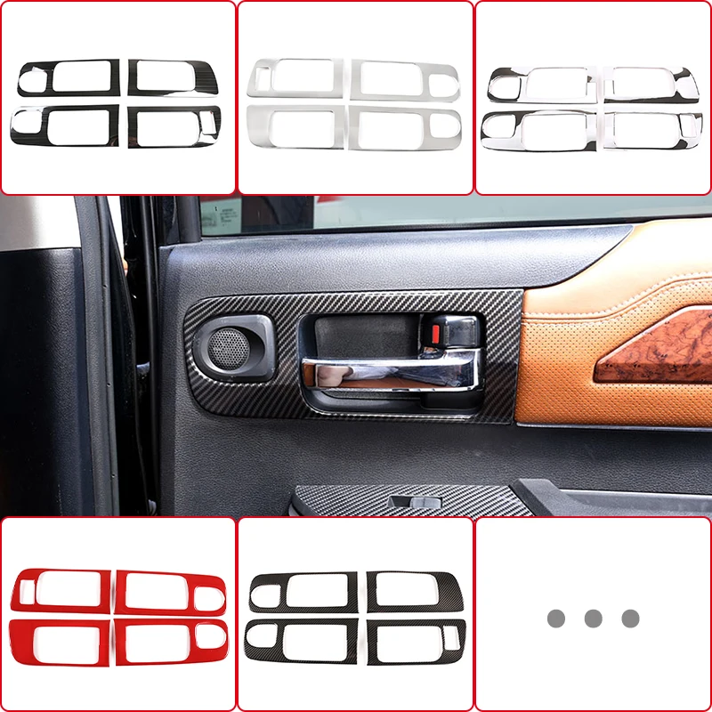 

Автомобильная наклейка для отделки рамы двери и чаши для Toyota Tundra 2014 -2021 аксессуары для модификации интерьера