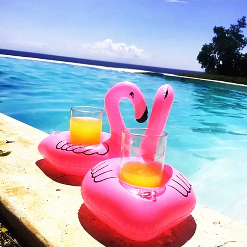 

Mini Floating Cup Inflatable Flamingo Donut Drinks Cup Holder Pool Floats Bar Coasters Floatation Devices Pink Toy Drink Holde