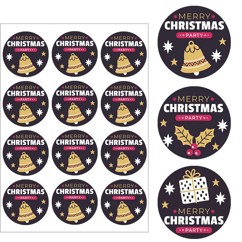 

3,5 см/4,5 см, Счастливого Рождества, фотоэлемент, Рождественская самоклеящаяся этикетка, упаковка для запеченных конфет, многофункциональная новогодвечерние