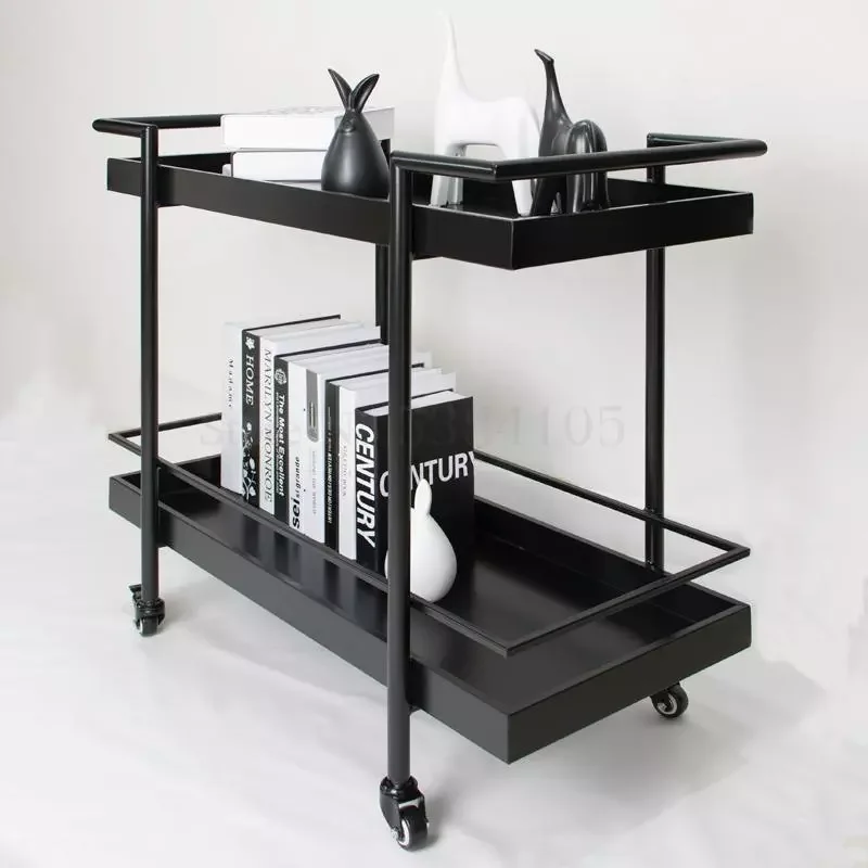 

NEW2023 European mobile dining cart stroller racks home kitchen cart tea wine drink car fruit car