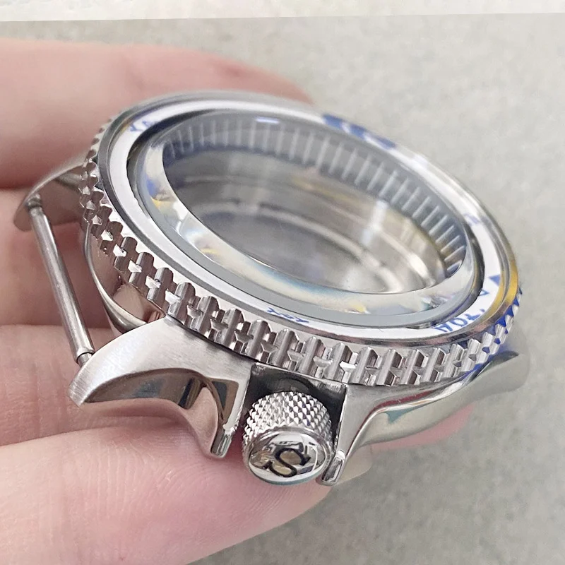 Mod Seiko SKX007 SKX009 SRPD Watch Cases fit NH35 NH36 7S 4R Janpa Movement Black S crown Men Diver NH35 Replace Dome Glass Case