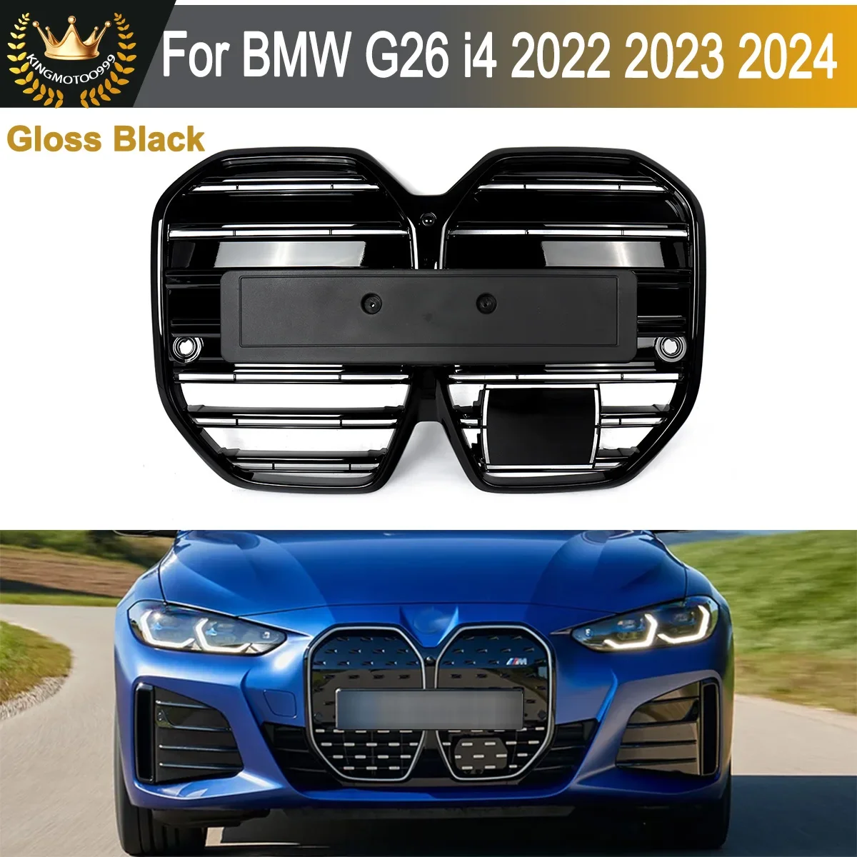 

Гоночная решетка HAINA для BMW G26 серии 4 i4 Gran Coupe eDrive35 40 M50 2022 2023 2024, решетки переднего бампера, верхний воздухозаборник