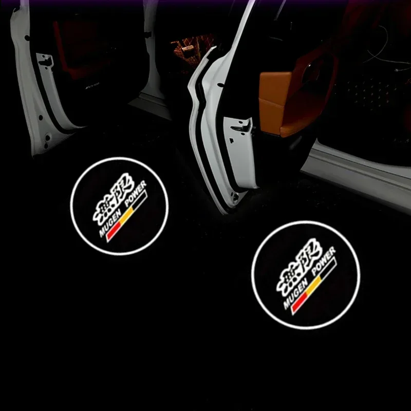 Фото 2 шт. для Honda Mugen Jazz Fit Accord CRZ Vezel Civic CRV Insight Crosstour H-RV NSX: Светодиодные проекционные лампы-проекторы для дверей автомобиля (приветственный свет) №3