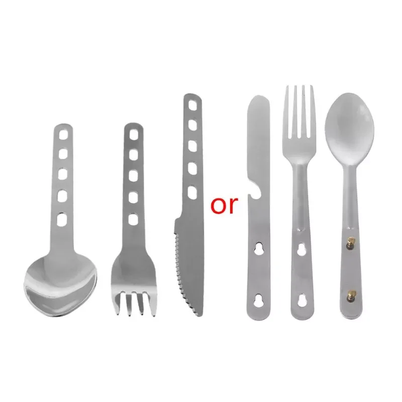 

Camping Cookware Portable Tableware Spoon Fork Knife Picnic Utensils Sets