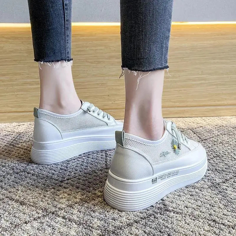 2023 spring new board shoes breathable mesh women's shoes casual shoes