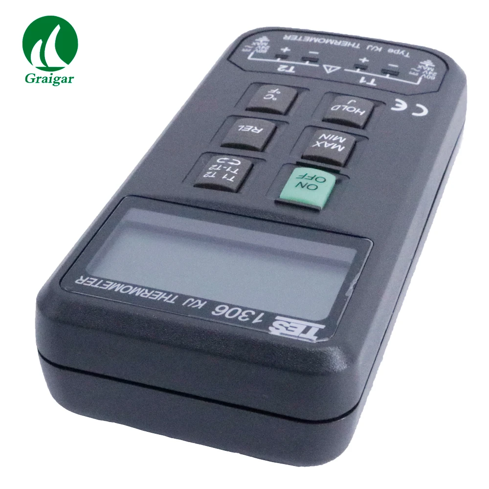 

TES-1306 цифровой промышленный термометр, двухканальный вход термопары типа K/J