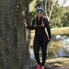 Женский велосипедный комбинезон для триатлона, Длинные костюмы, Осенний велосипедный комплект из Джерси, тонкая спортивная одежда для езды на велосипеде и бега