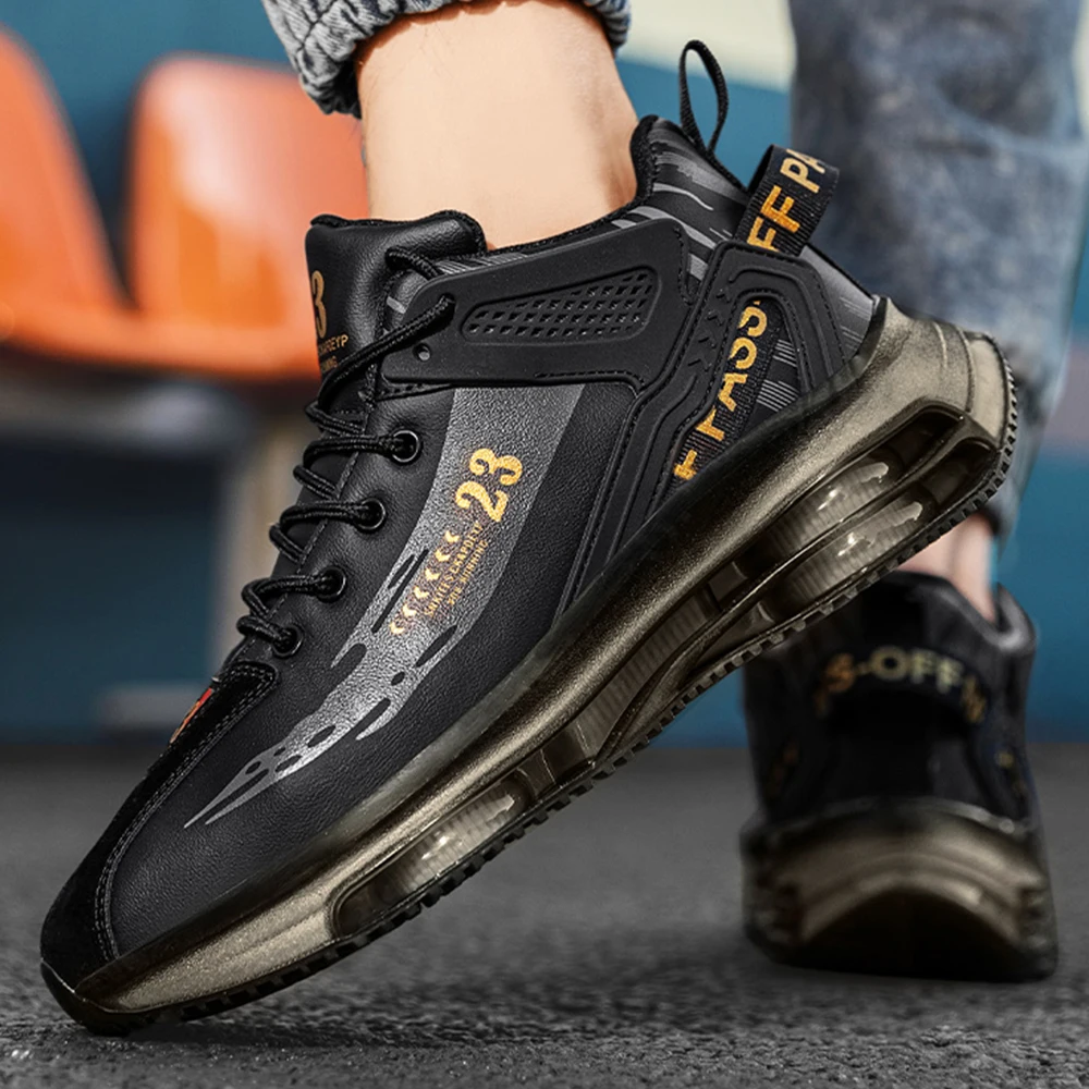 2023 New Men Sneakers Breathable Cushioning Black Basket Footwear Fashion Outdoor Jogging Casual Sports Basketball Shoe