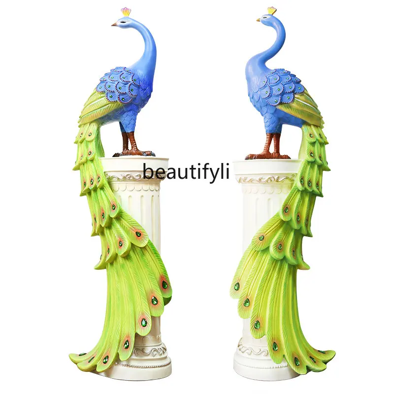 Настольное украшение zqв Европейском стиле имитация павлина Феникса для дома