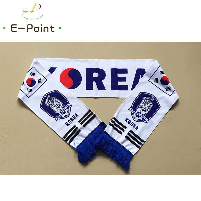 

145*16 cm Size South Korea National Football Team Scarf for Fans 2022 Football World Cup Russia Double-faced Velvet Material