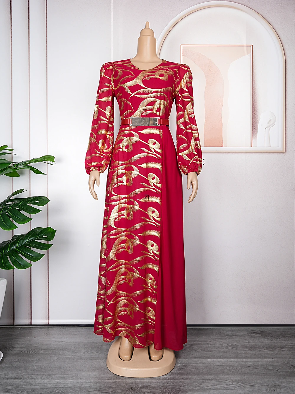 Muslim Fashion Hijab Dubai Abaya Long Dresses With Sashes Islam Clothing African Party Dresses for Women Robe Musulman Djellaba