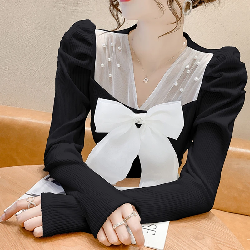 Винтажные вязаные топы для женщин новинка 2023 корейская мода женский сексуальный