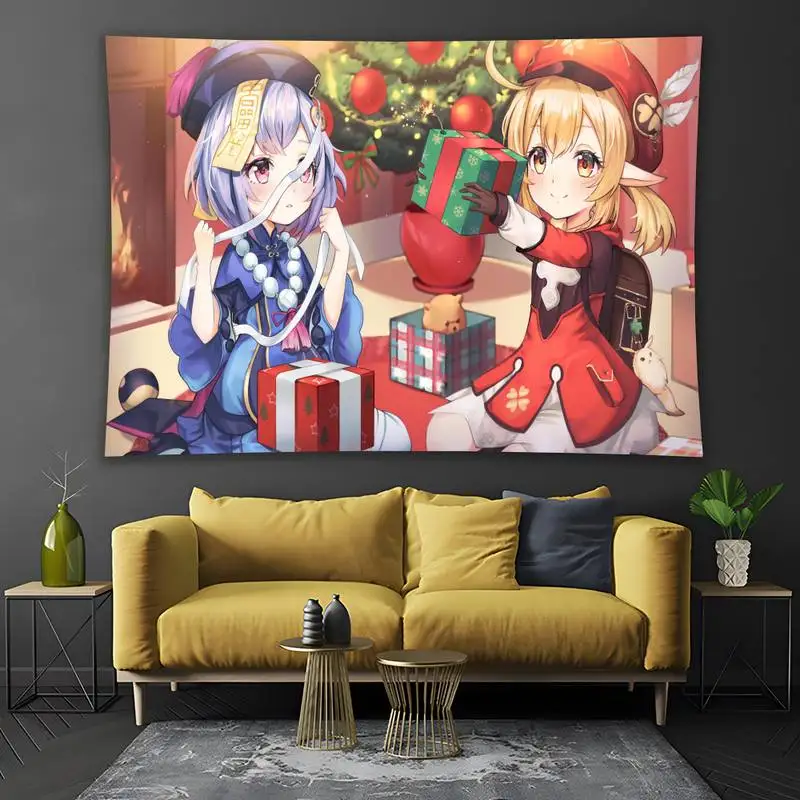 

Аниме геншин ударный Гобелен Мандала настенная подвеска хиппи рандомный Декор одеяло для спальни богемный Йога матрас Ouija