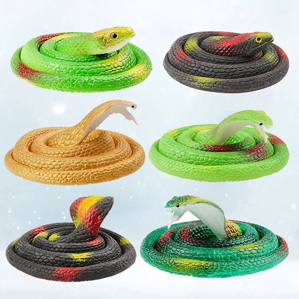 

Snake Toy Rubber Snakes Realistic Halloween Fake Pranks Prank Prop Party Scary Toys Simulated Trick Artificial Props Model Favor