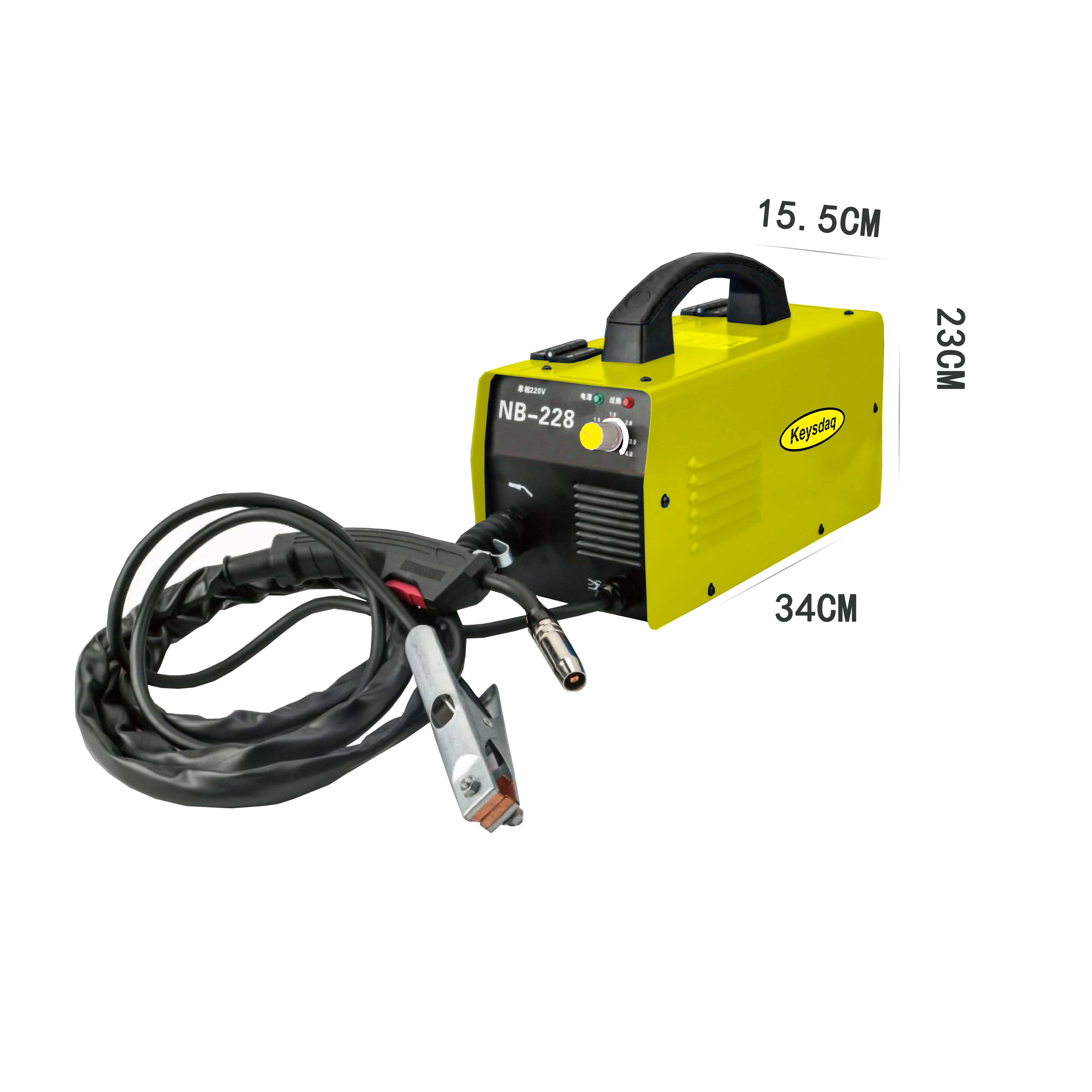 

Keysdaq 1-220V 120A 1KG no gas NB228 model welding machine with torch and ground cable no separated inside