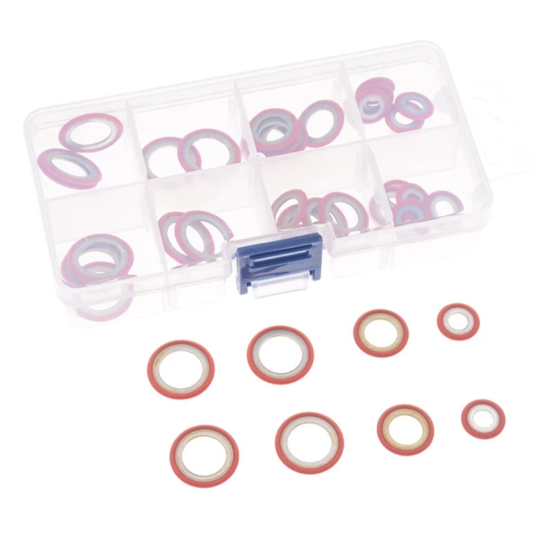 

Compressor Expansion Valve Pipe Head Sealing Ring- Automotive Air Conditioning System Sealing Gasket Repair Parts 30Pcs H7JD