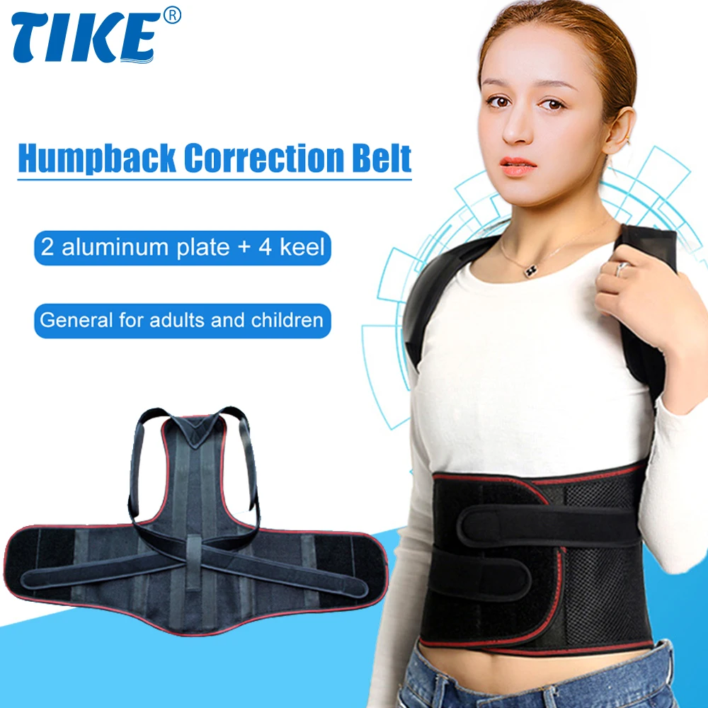 

TIKE Adjustable Comfort Posture Corrector Full Back Support Brace Improve Postures Lumbar Support for Lower and Upper Back Pain