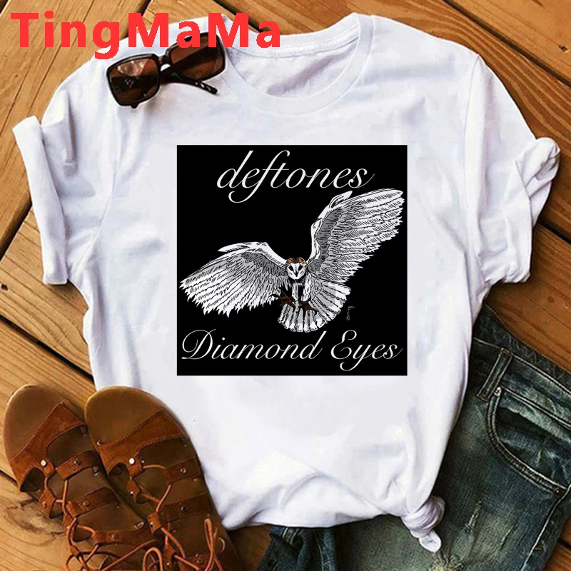 Мужская футболка Deftones с круглым мехом в стиле панк хиппи гот ретро гранж Футболки