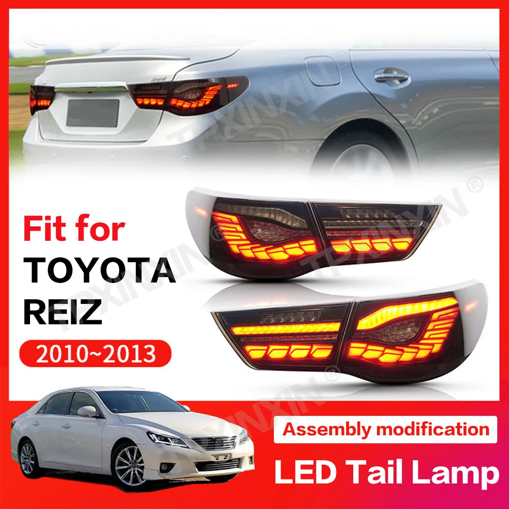 

For Toyota REIZ Ruizhi 2010-2013 Tail Lamp LED Assembly Flowing Light Steering Dragon Scale Plug And Play Turn Signal DRL