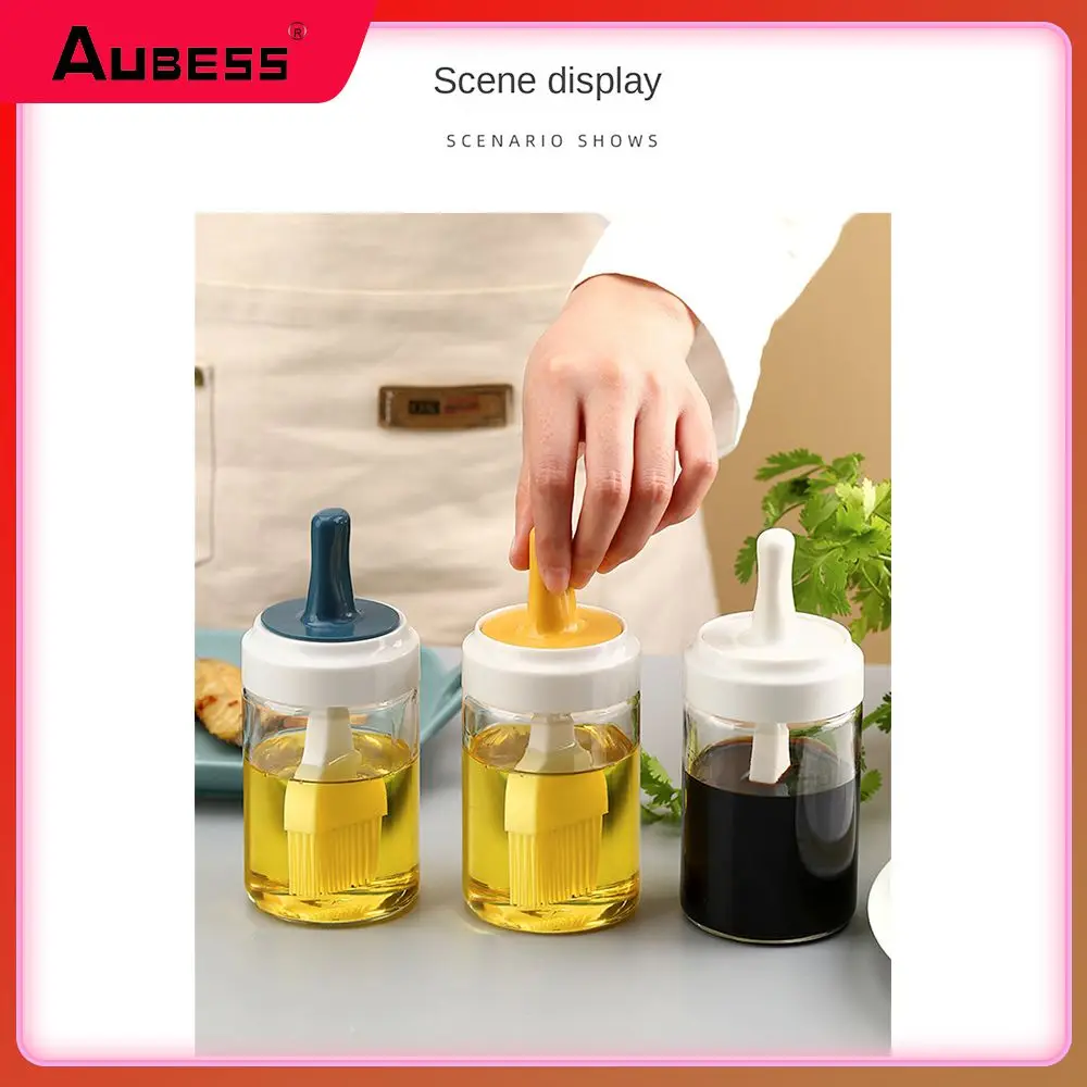 

High Borosilicate Glass Integrated Oil Brush Bottle And Have Good Flexibility Baking Silicone Brush Hard And Not Easily Broken