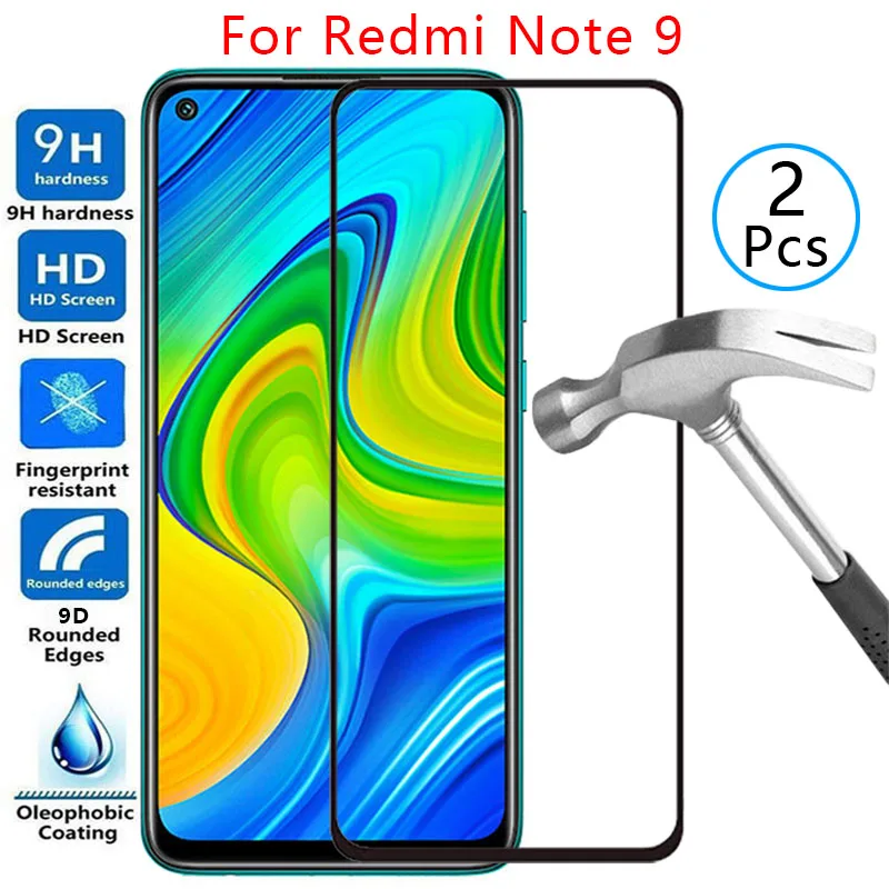

9d screen protector tempered glass case on redmi note 9 cover for xiaomi readmi redmy note9 not not9 protective phone coque bag