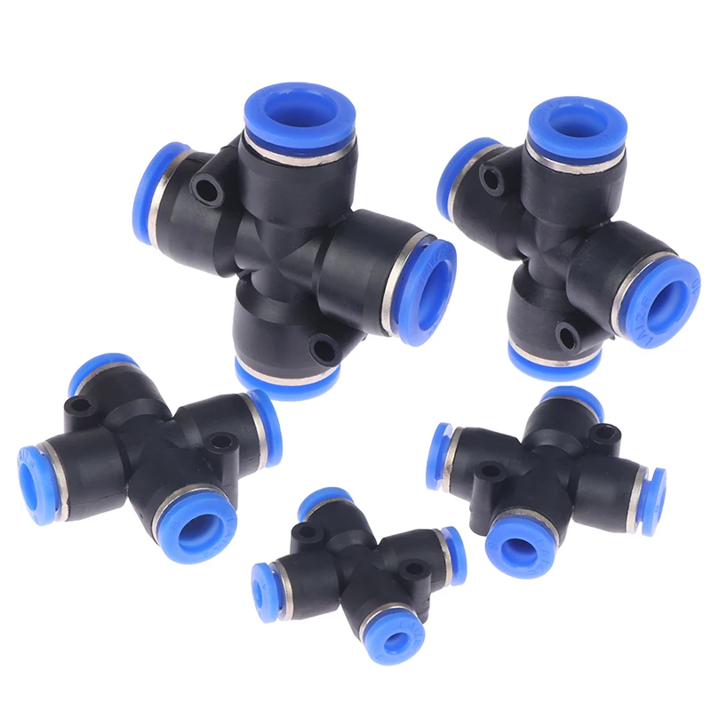 

1Pc 4mm To 12mm PZA" 4 Way Cross Shape Equal Pneumatic OD Hose Tube Push In 4-Port Air Splitter Gas Connector Quick Fitting