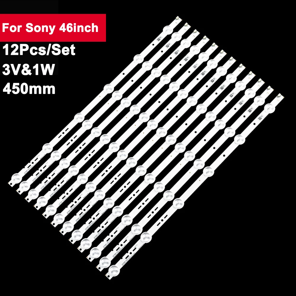 12 шт./комплект, светодиодная лента для подсветки телевизора Sony 46 дюймов SVG460AB1