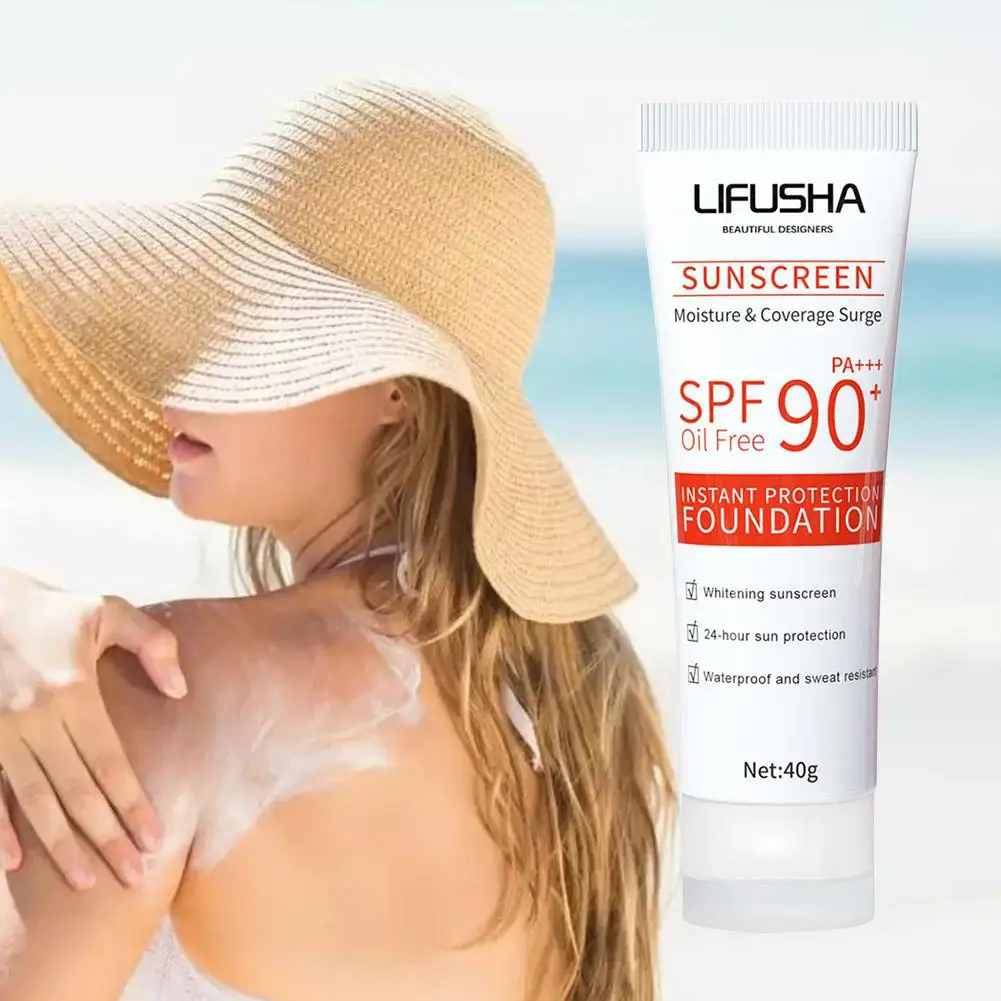 

SPF 90 Facial Body Sunscreen Whitening Sun Cream Protective Sunblock Cream Anti-Aging Skin Oil-control Moisturizing G7H9