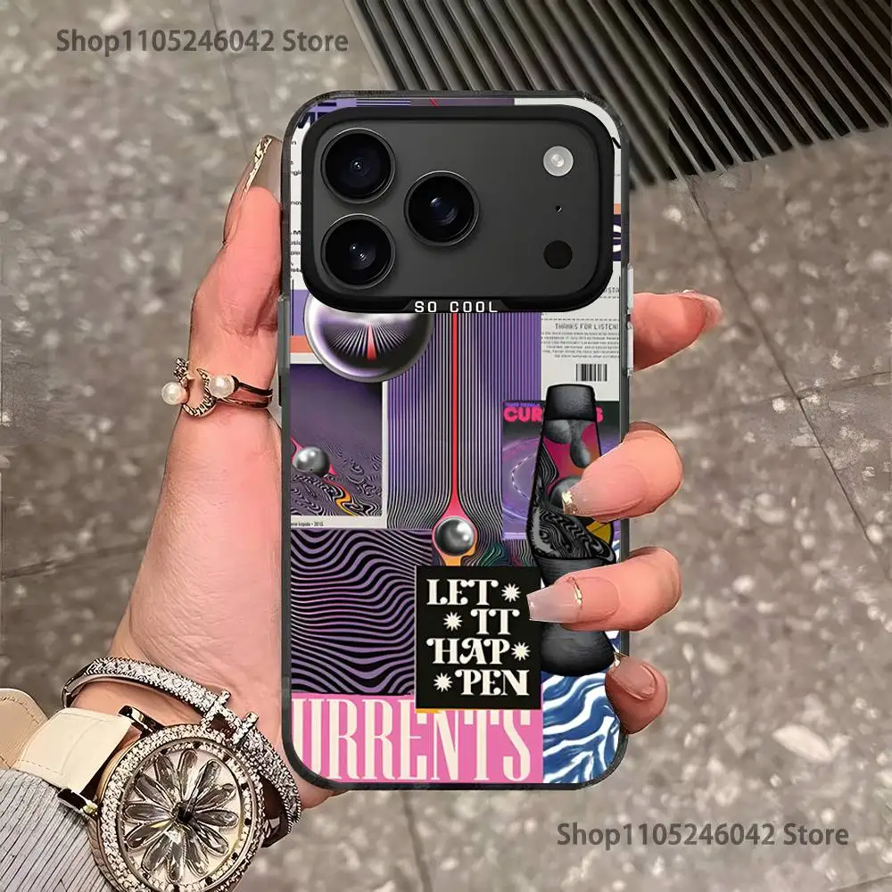 Фото Чехол Tame Impala Psychedelic Art для iPhone 17, 16, 15, 14, 13, 12, 11, Pro, MAX, Plus, черный, противоударный, матовый, в стиле Candy №3