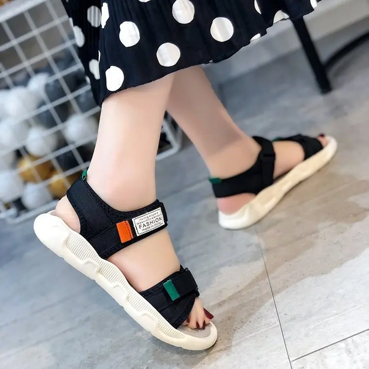 

Сандалии женские спортивные на толстой плоской подошве, повседневные дизайнерские босоножки, для студенток, летняя обувь