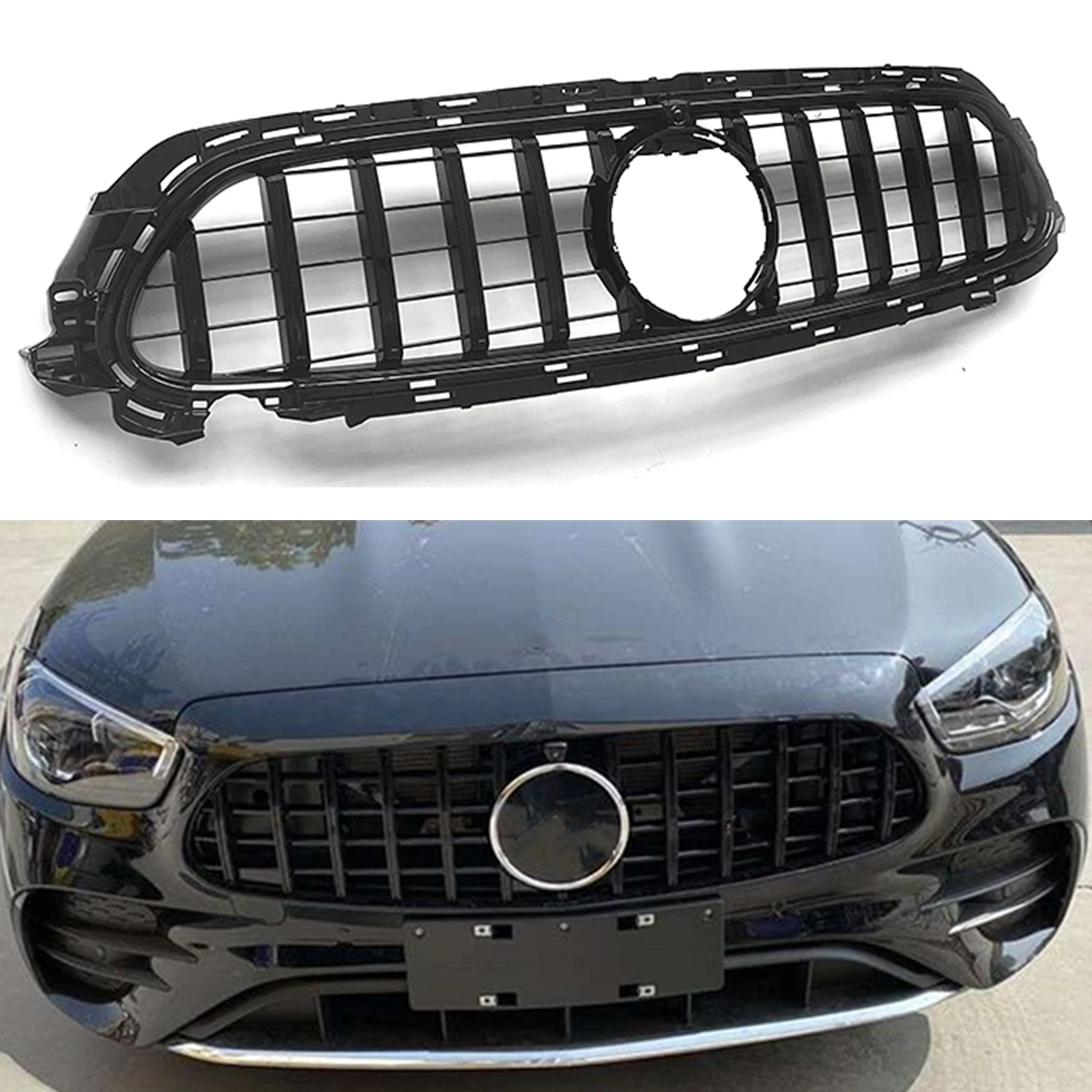 

Car Front Grille Grill Upper Bumper Hood Mesh For Mercedes Benz E Class W213 2021-2023