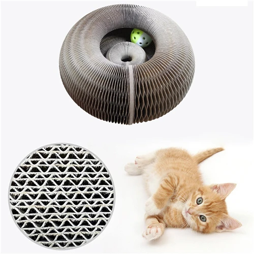 

Magic Organ Cat Scratch Board Cat Toy with Bell Cat Grinding Claw Cat Climbing Frame Cat Scratch Toy Cat Scratcher Lounge Bed