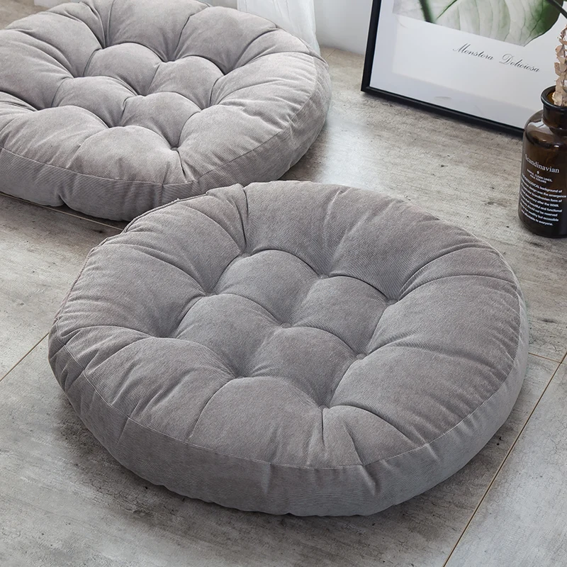 Japanese-Style Simple Corduroy Fabric round Cushion Lazy Sofa Tatami Mat Thickened Futon |