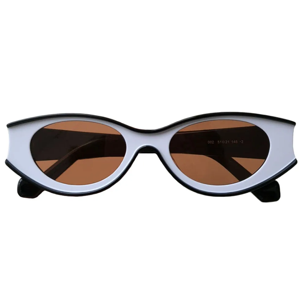 

Очки солнцезащитные женские Овальные, овальные очки из цветного ацетата, модные брендовые дизайнерские солнечные очки UV400, чёрные, для лета