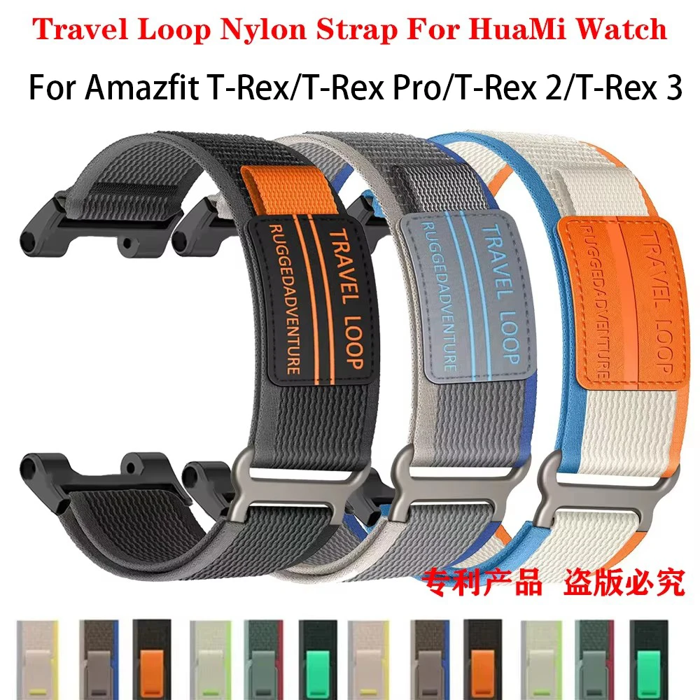 Новый нейлоновый ремешок с дорожной петлей для Huami Amazfit T-REX 2 3 спортивный умных