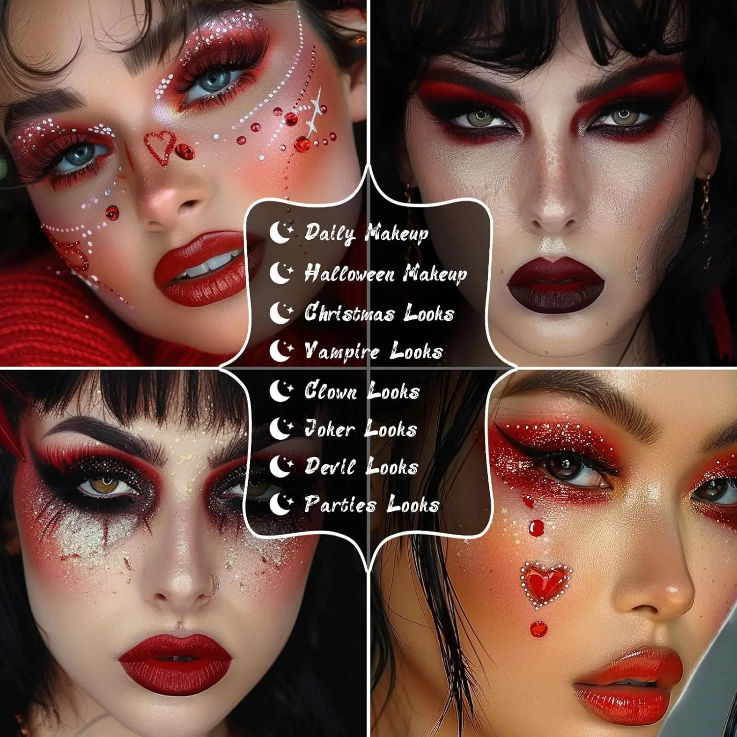 UCANBE Красная палитра теней для век 15 цветов бордовый серый серебристый мерцающий